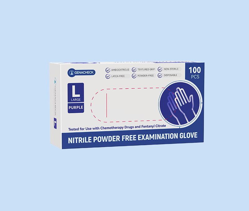GenaCheck Nitrile Powder Free Examination Glove Tested for Use with Chemotherapy Drugs and Fentanyl