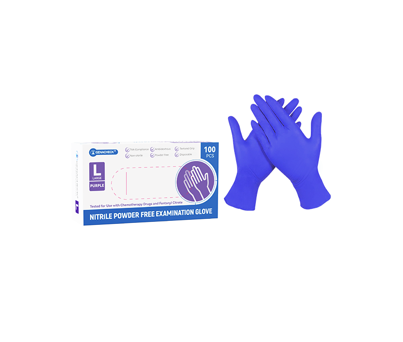 GenaCheck® Nitrile Powder Free Examination Glove Tested for Use with Chemotherapy Drugs and Fentanyl Citrate 